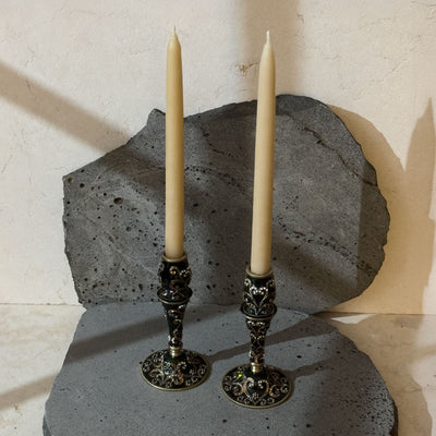 Bejewelled · Pre-loved Candle Holders and Pure Beeswax Candles