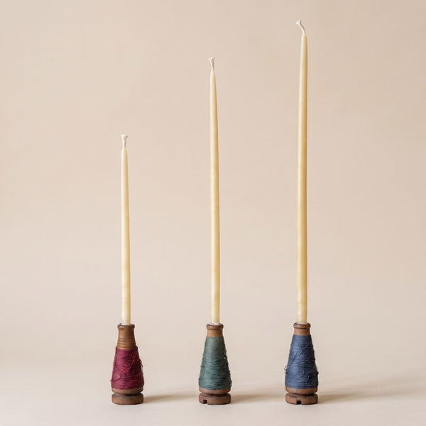 Accent · Thin Beeswax Tapers · Warm Natural Golden Light
