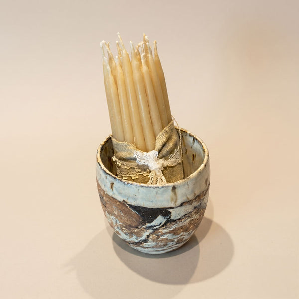 Buddies · Pure Beeswax Mini 11cm Birthday Tapers · 45 Minutes of Warm Golden Light