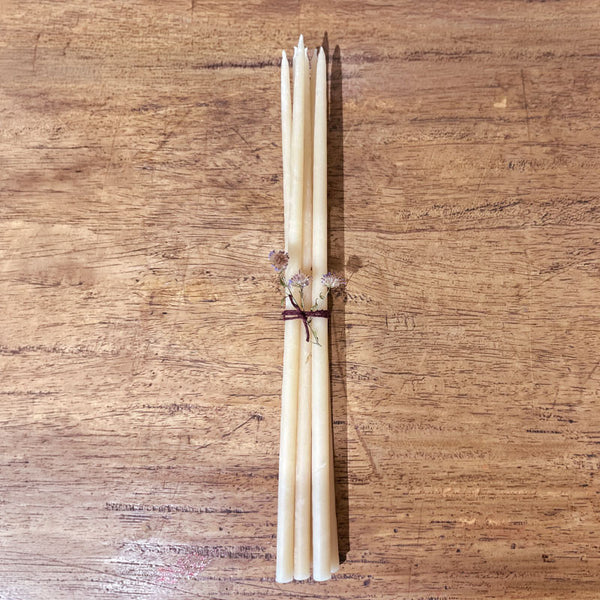 Unique & Limited Thin Dinner · Beeswax Taper · 3.5 Hours of Warm Golden Light