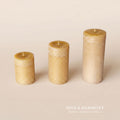 Grand · Pure Beeswax 8cm+ Pillar · Warm Natural Golden Light