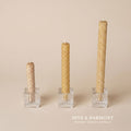 Outback · Rustic Beeswax Classic Dinner Candle  · Warm Natural Golden Light