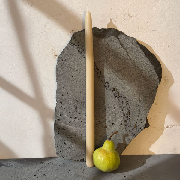 Sacred · Grand Ceremonial 46cm Tall Beeswax Taper · 32 Hours of Peaceful Warm Light