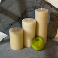 Statement · Pure Beeswax 7cm Pillar Candle · Warm Natural Golden Light