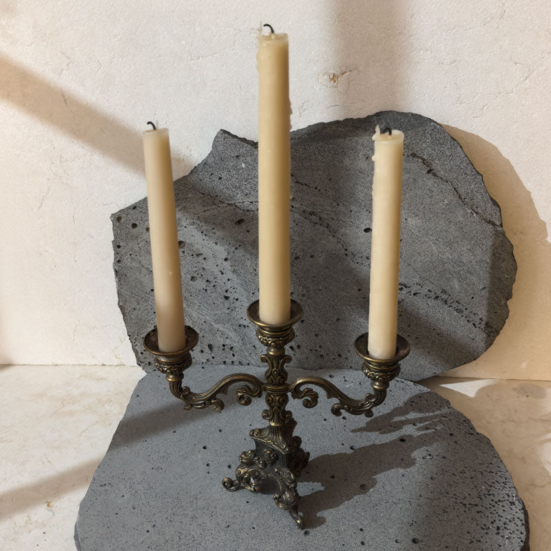 Candelabro · Pre-loved Candle Holder and 8 x Pure Beeswax Candles