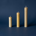 Chunky · Pure Beeswax 2.5cm Dinner Candle · Warm Natural Golden Light