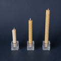 Outback · Rustic Beeswax Classic Dinner Candle  · Warm Natural Golden Light