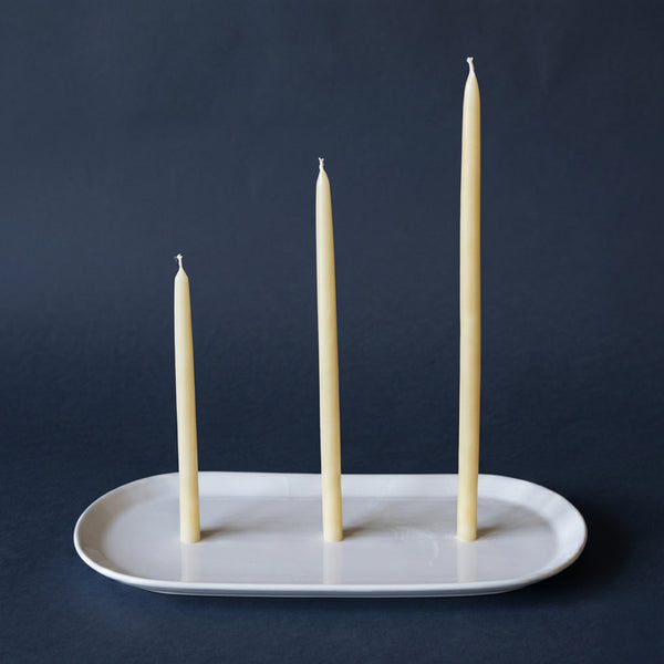 Elegance · Slim 13mm Beeswax Taper · Warm Natural Golden Light