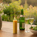 Signature · Pure 6cm Beeswax Pillar · Warm Natural Golden Light