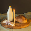 Outback · Rustic Beeswax Classic Dinner Candle  · Warm Natural Golden Light