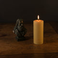 Statement · Pure Beeswax 7cm Pillar Candle · Warm Natural Golden Light