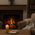 Signature · Pure 6cm Beeswax Pillar · Warm Natural Golden Light