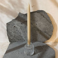 Glass Candle Holder- Reversible Ripple