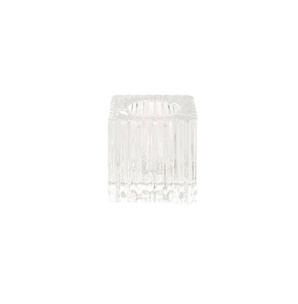 Glass Candle Holder-Small Cube
